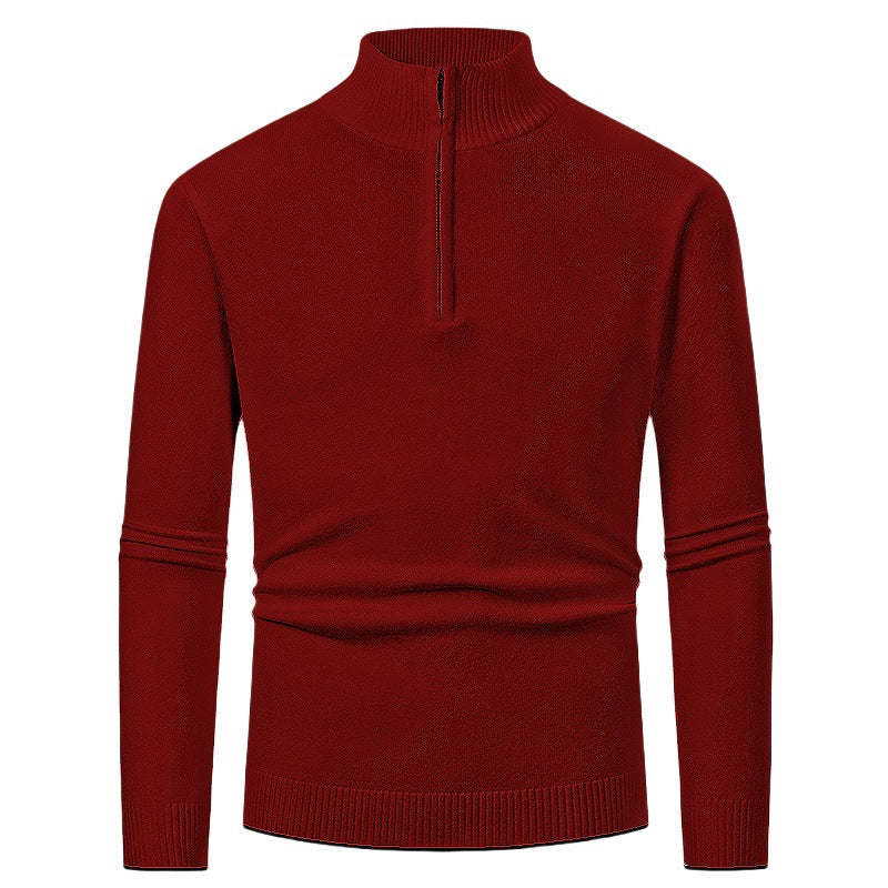 Eckhard Men's Half-Zip Sweater with Stand Collar