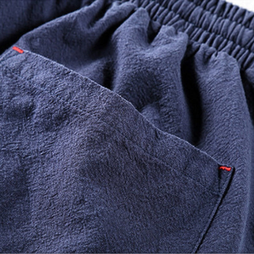 Gavin Men's Relaxed Trousers with Straight Leg - Blue