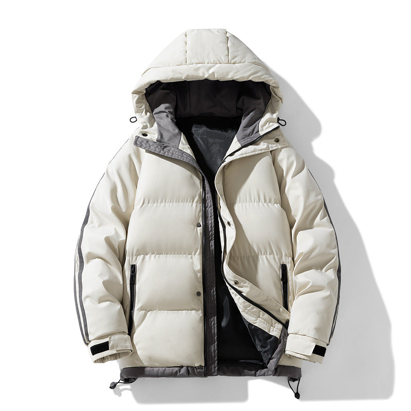 Gustav Men's Puffer Jacket with Contrast Stripes