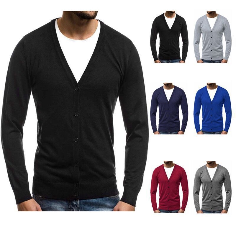 Hartwig Men's V-Neck Cardigan with Button Placket