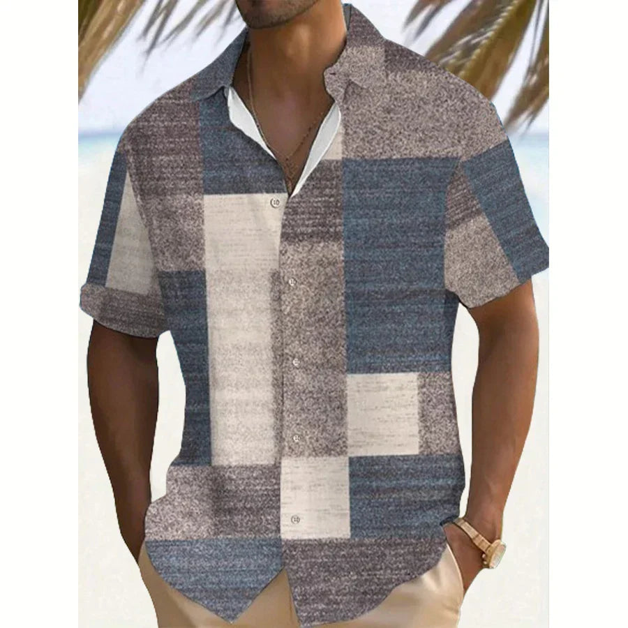 Josh Men's Short Sleeve Shirt with Button Placket