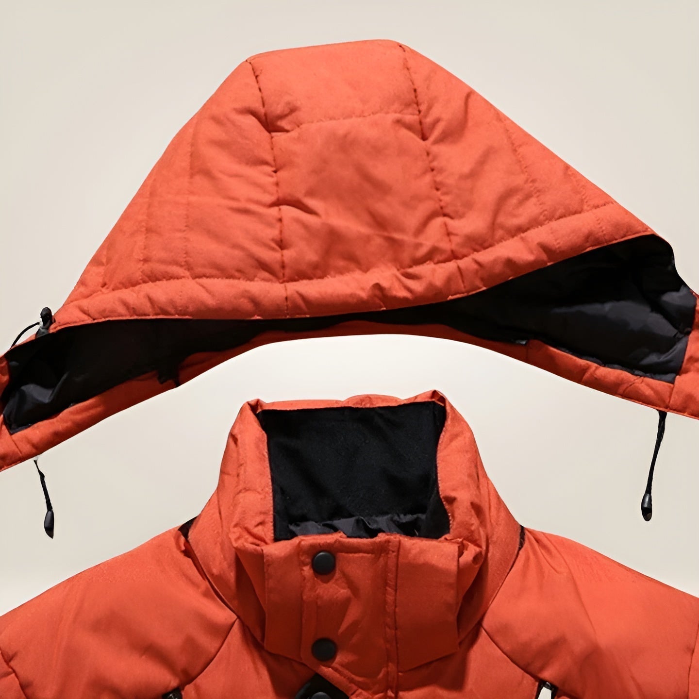 Marcelio Men's Puffer Jacket with Multi-Pocket Front - Orange