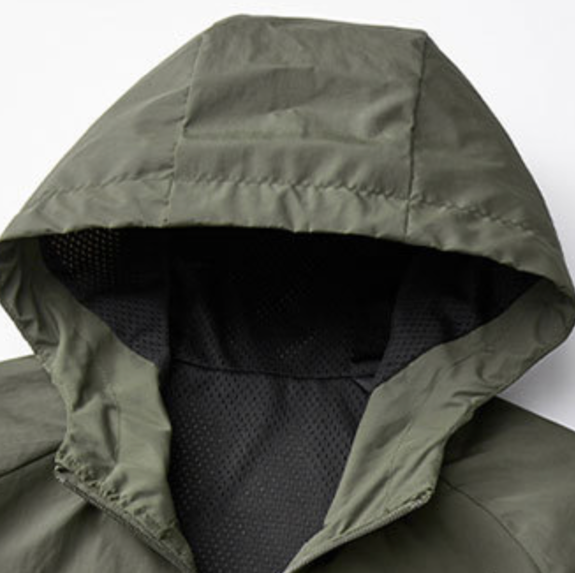 Rennie Men's Hooded Jacket with Drawcord Hem and Zip Pockets - Army Green