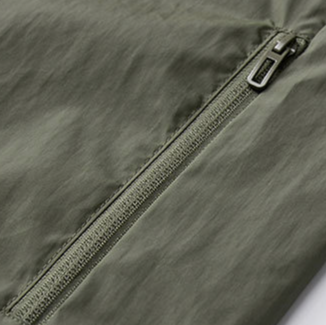 Rennie Men's Hooded Jacket with Drawcord Hem and Zip Pockets - Army Green