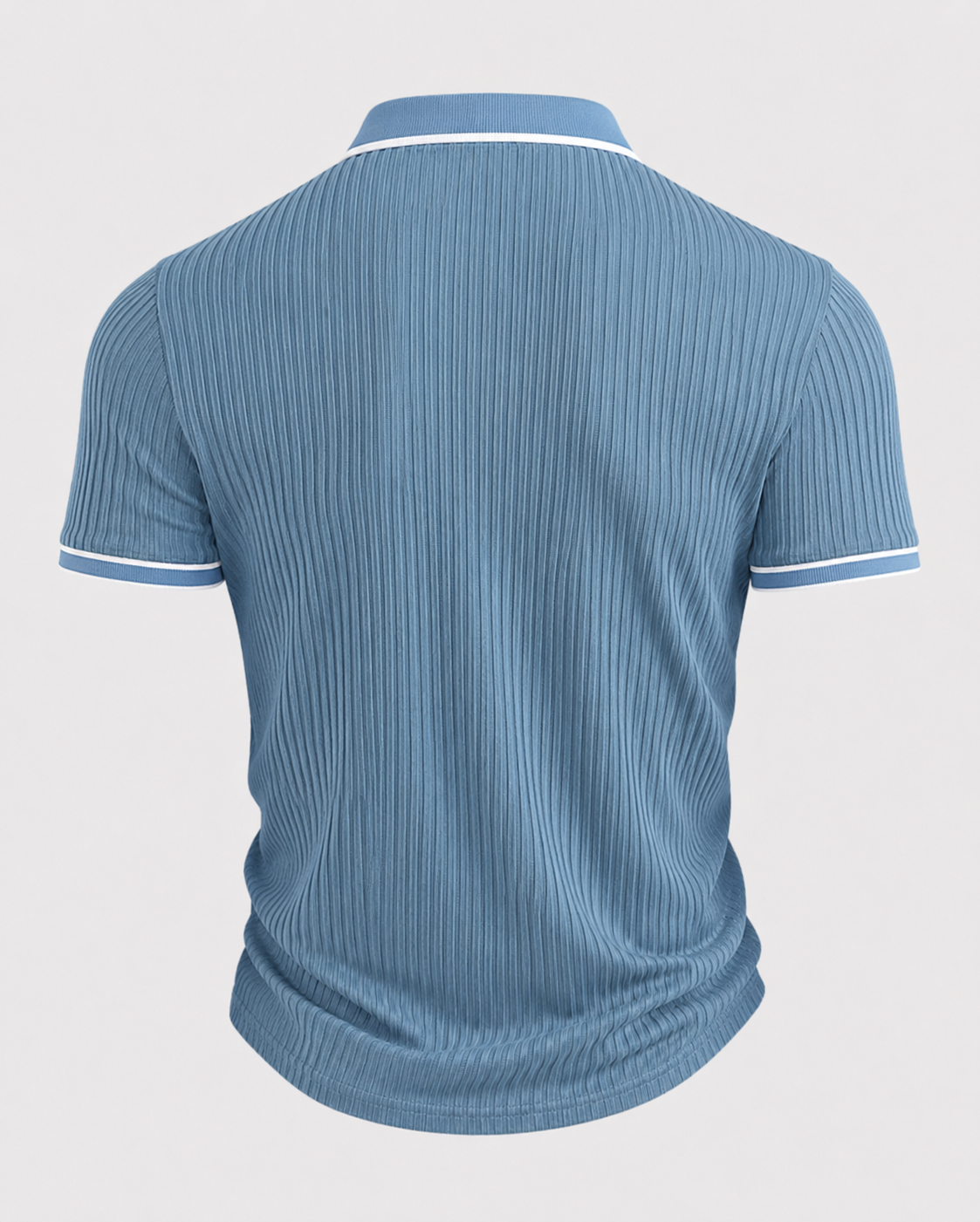 Amillo Men's Classic Polo Shirt with Two-Button Placket - Light Blue