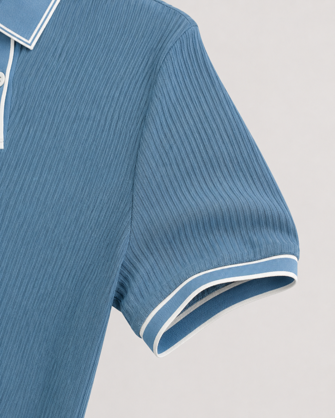 Amillo Men's Classic Polo Shirt with Two-Button Placket - Light Blue
