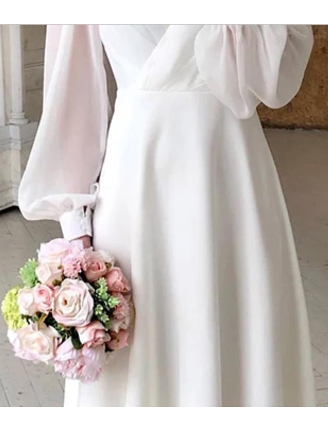Birgitte White Maxi Dress with Tiered Skirt and Covered Buttons - White