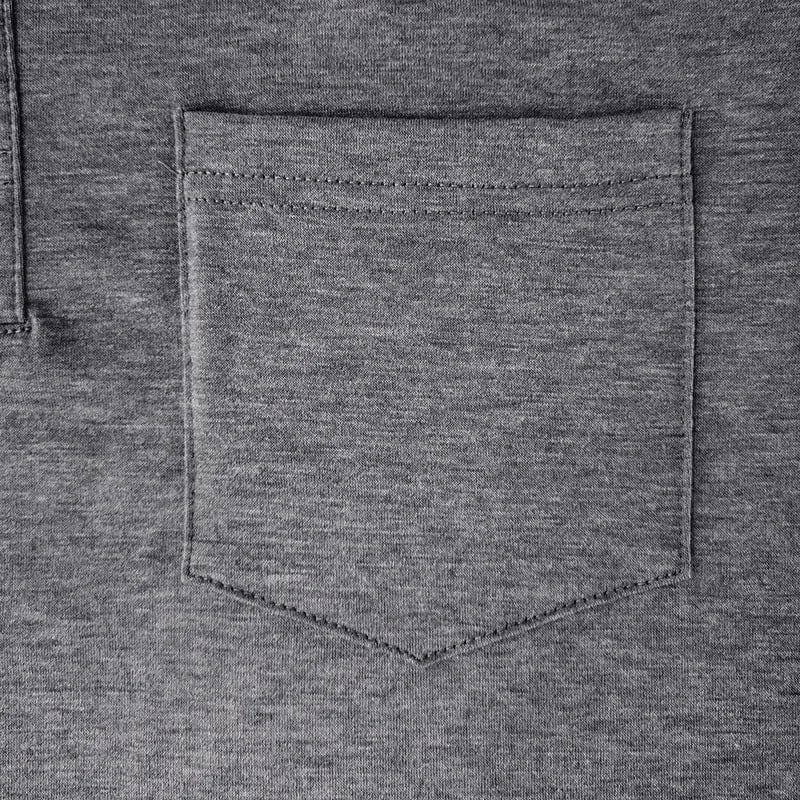 Daniel Men's Long Sleeve Polo Shirt with Tipped Collar - Dark Gray