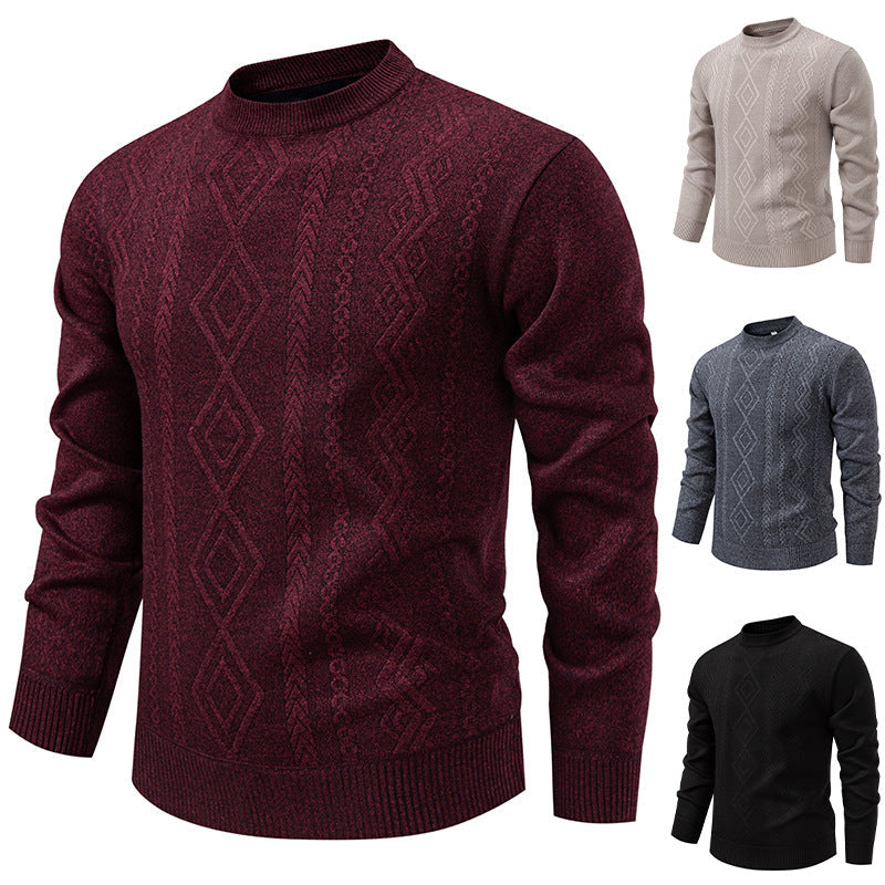 Emmerich Men's Fine Knit Sweater with Diamond Pattern
