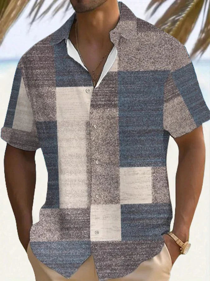 Josh Men's Short Sleeve Shirt with Button Placket