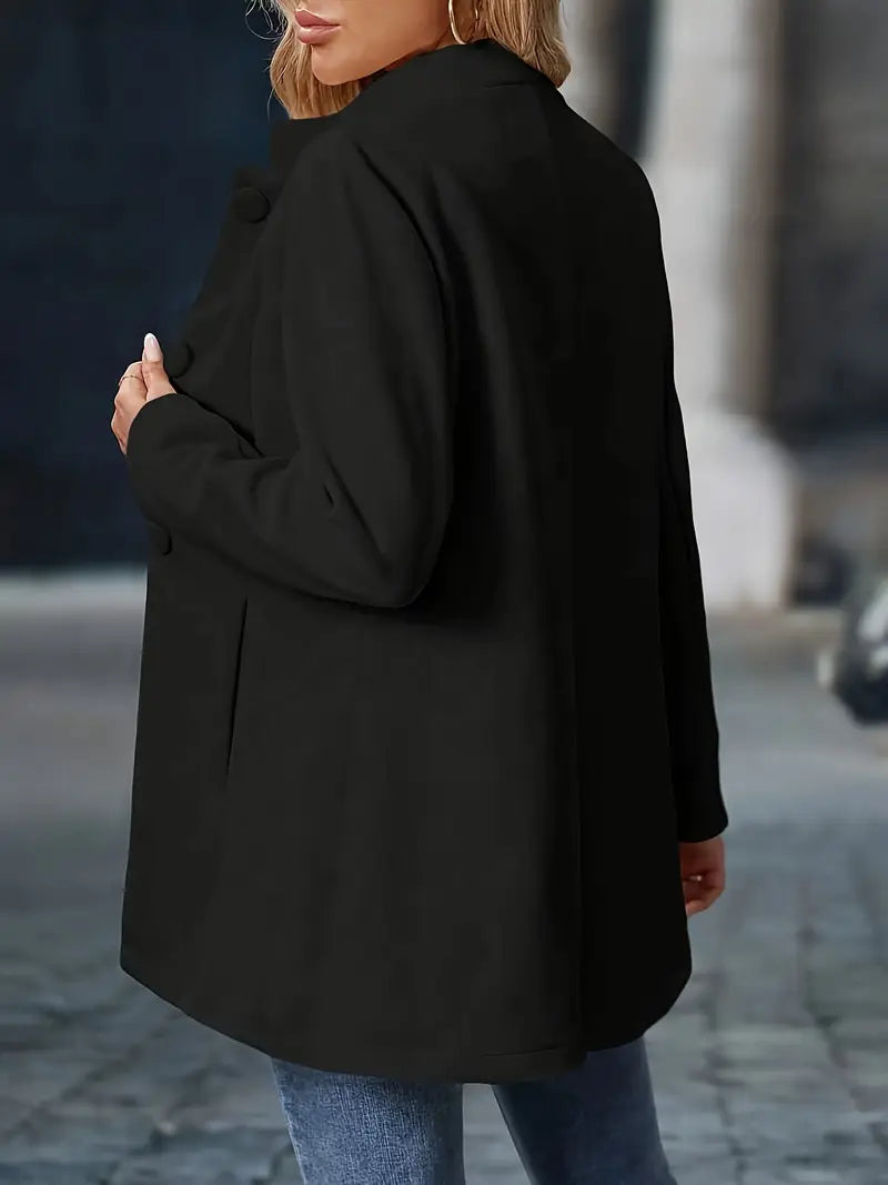 Malia Classic Tailored Jacket with Waist Seam - Black