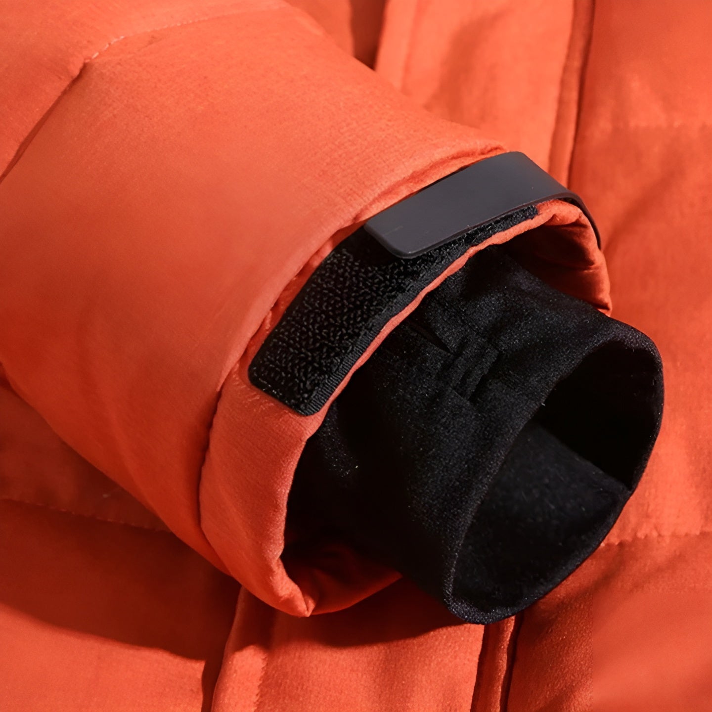 Marcelio Men's Puffer Jacket with Multi-Pocket Front - Orange