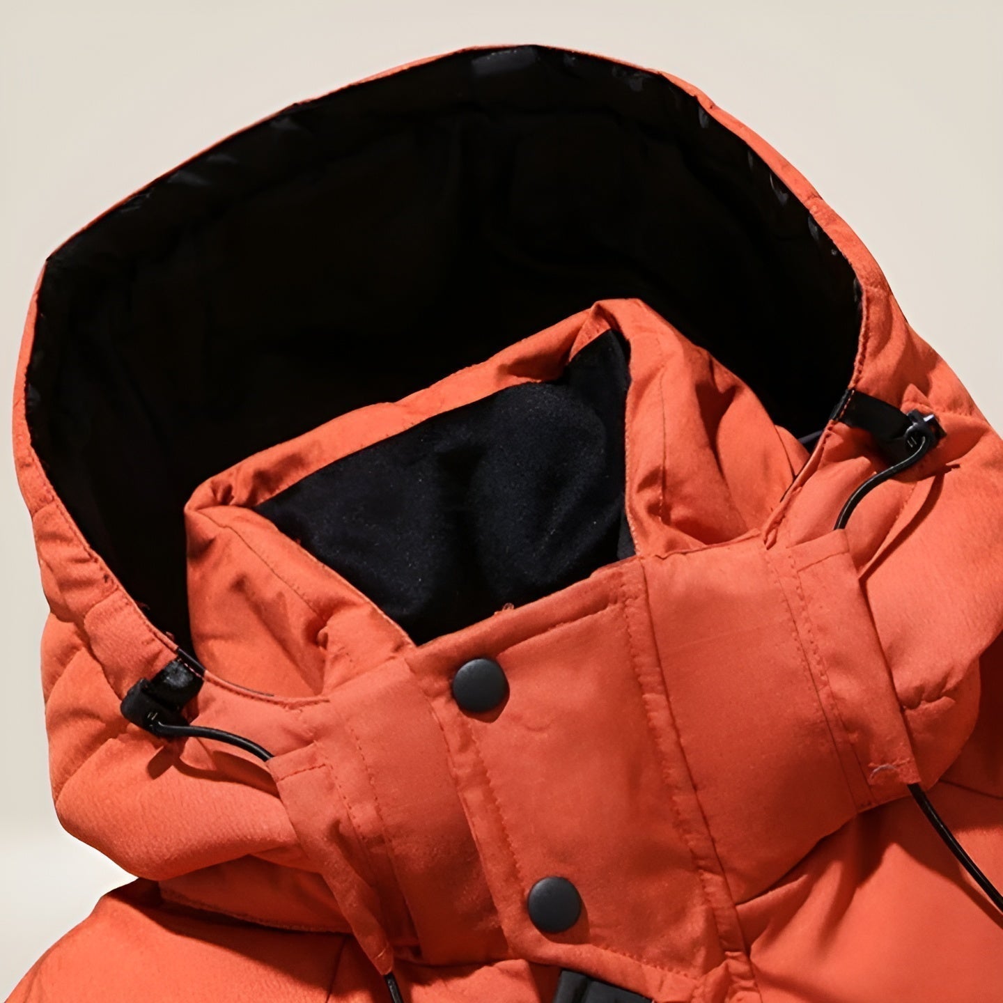 Marcelio Men's Puffer Jacket with Multi-Pocket Front - Orange