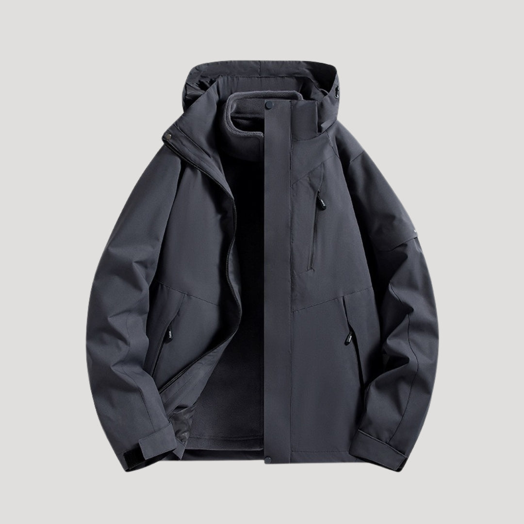 Petra Hooded Jacket with Zip Pockets and Drawcord Hem