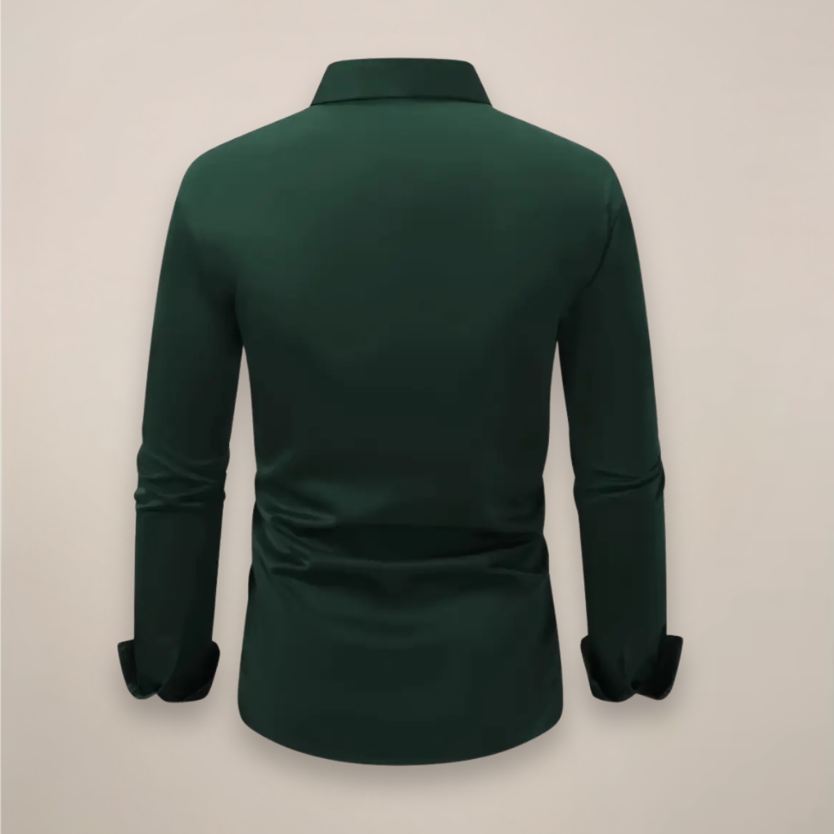 Rafael Men's Pique Polo Shirt with Smocked Collar - Dark Green