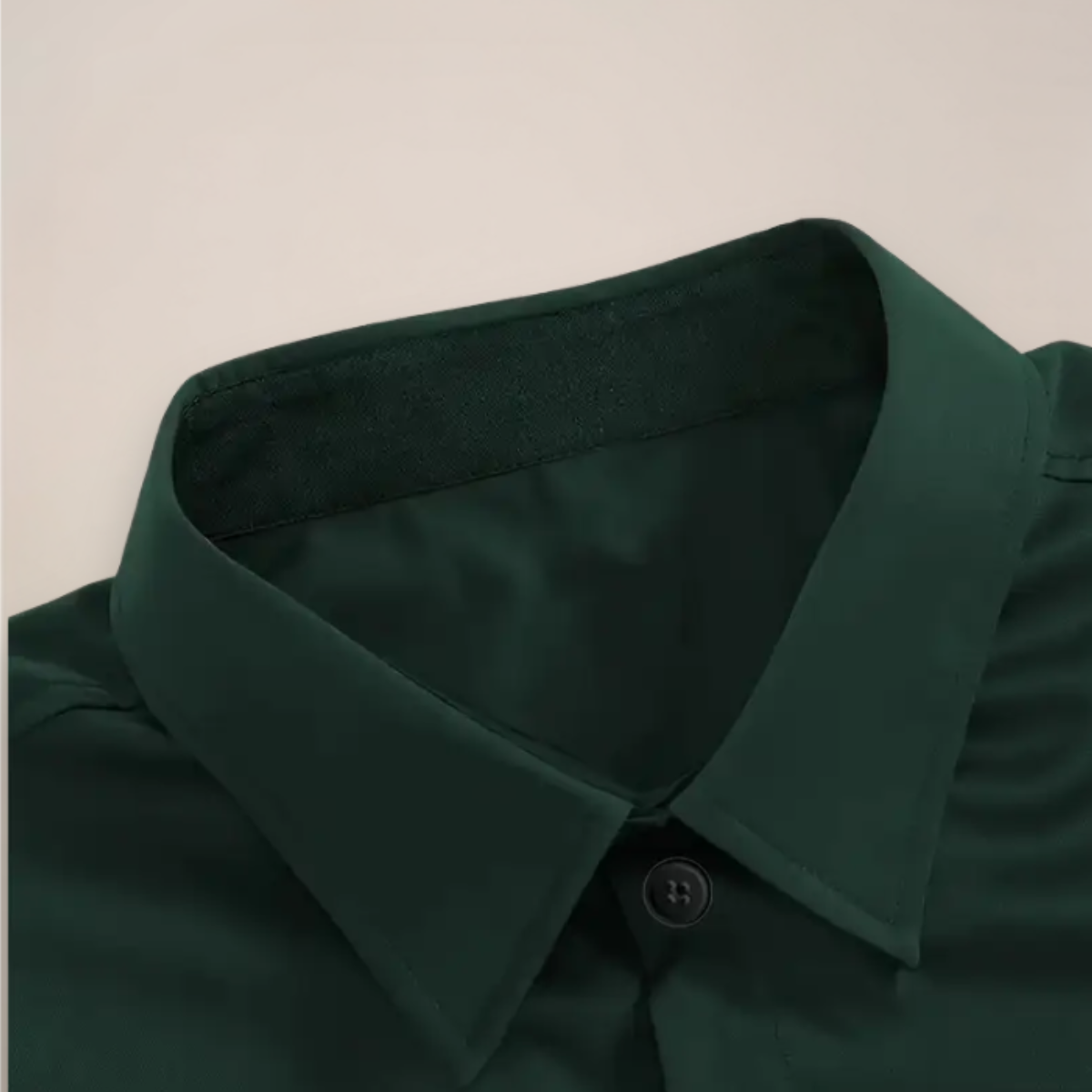 Rafael Men's Pique Polo Shirt with Smocked Collar - Dark Green